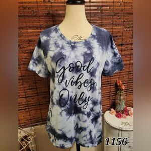 Tie-Dye 'Good Vibes Only' Women's Top